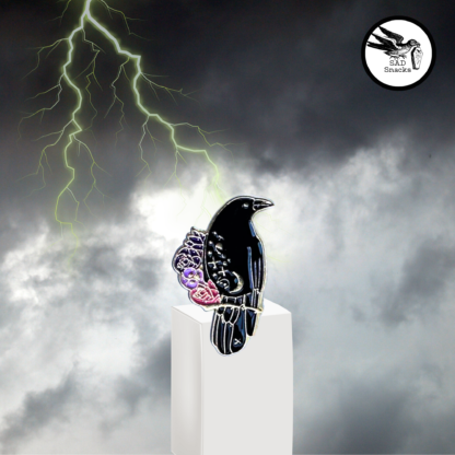 Rosey the Raven decorative pin