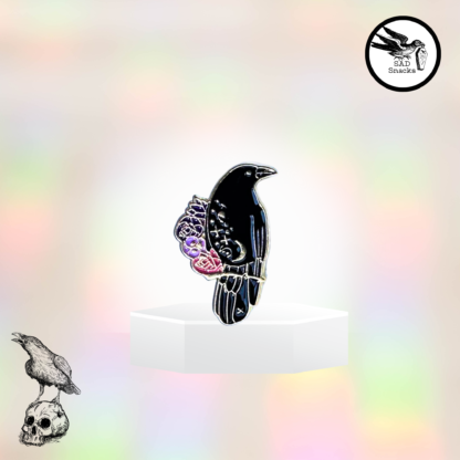 Rosey the Raven decorative pin