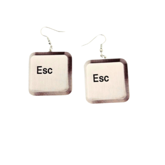 ESC escape key earrings