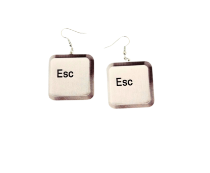 ESC escape key earrings