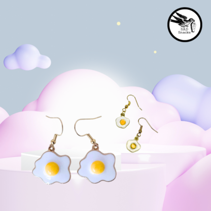 fried egg duo earrings