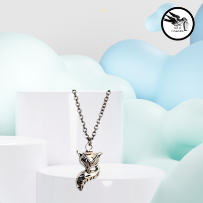 fox charm silver necklace