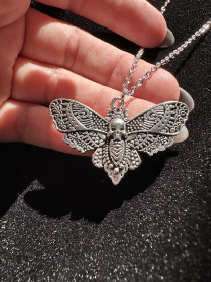 death moth necklace charm