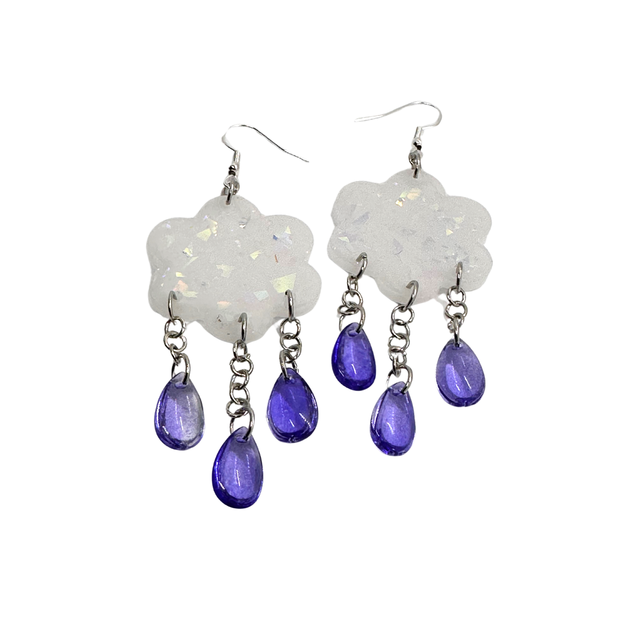 Rain drop cloud earrings