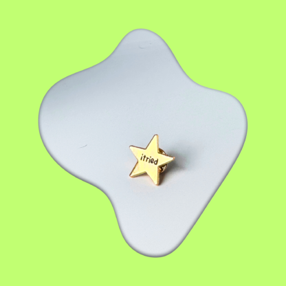 i tried gold star pin