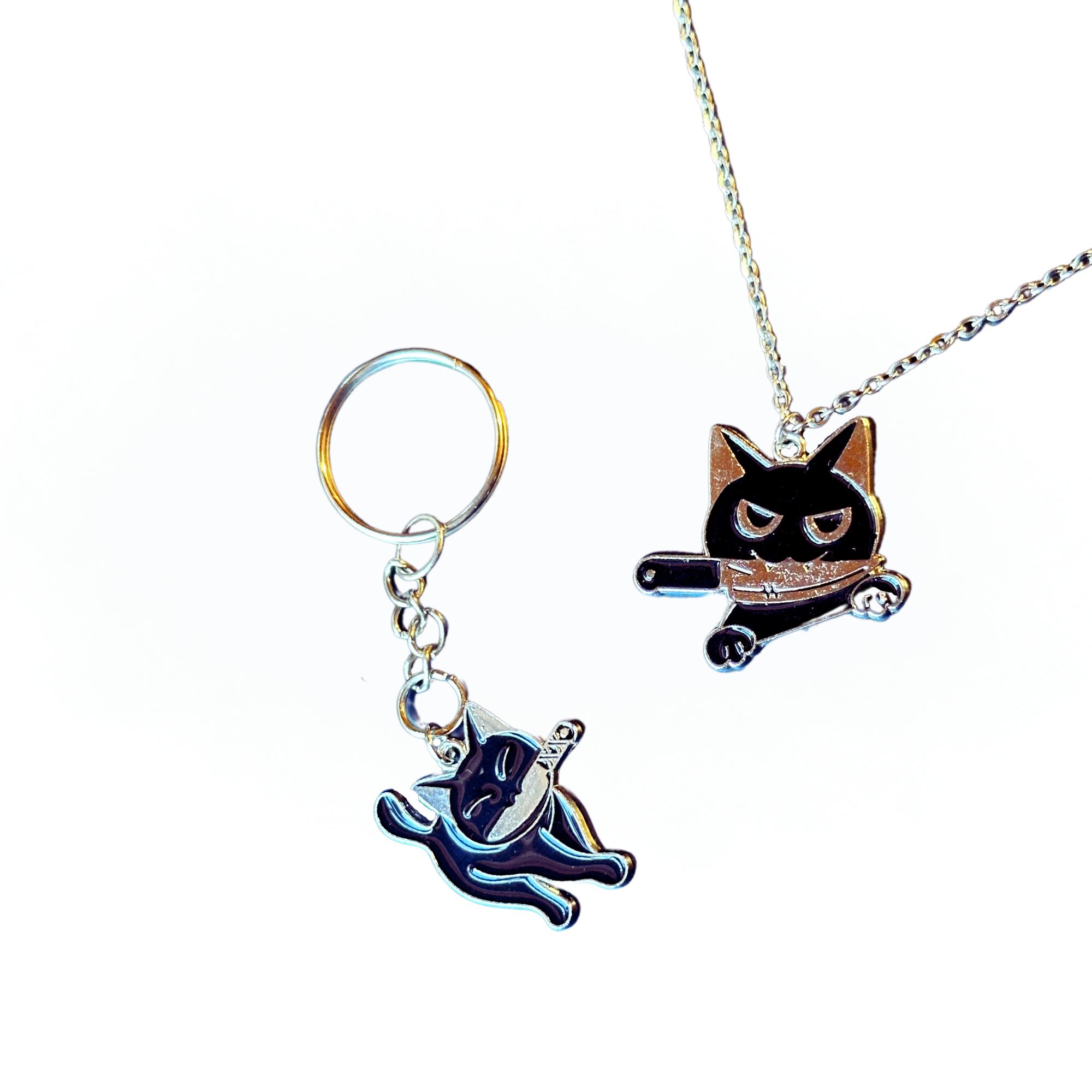 Killer cat combo keychain