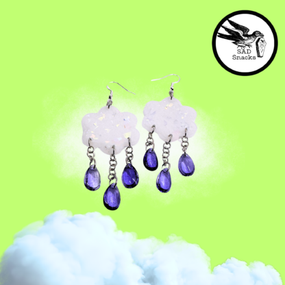 Rain drop cloud earrings