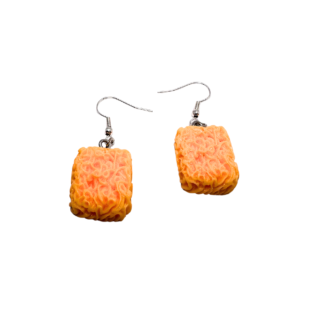 Square ramen earrings