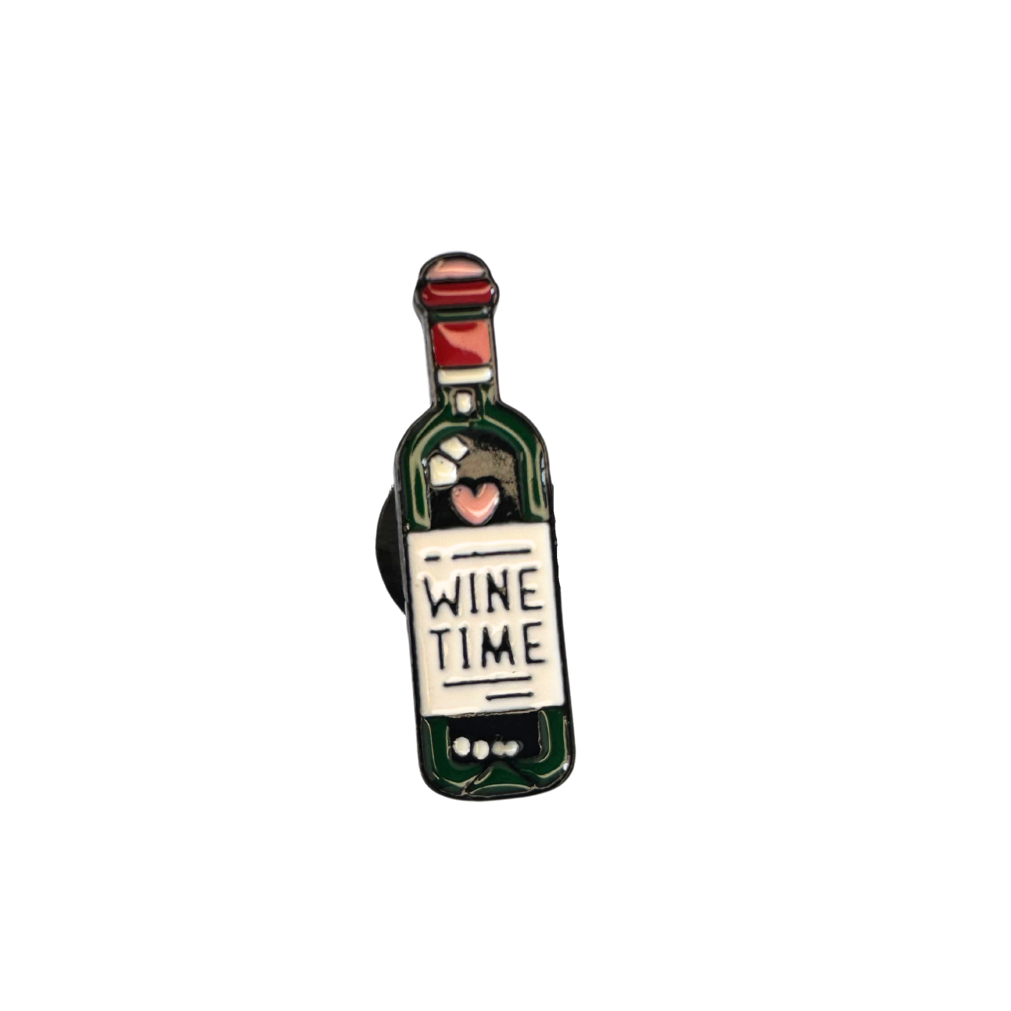 Wine time small lapel pin