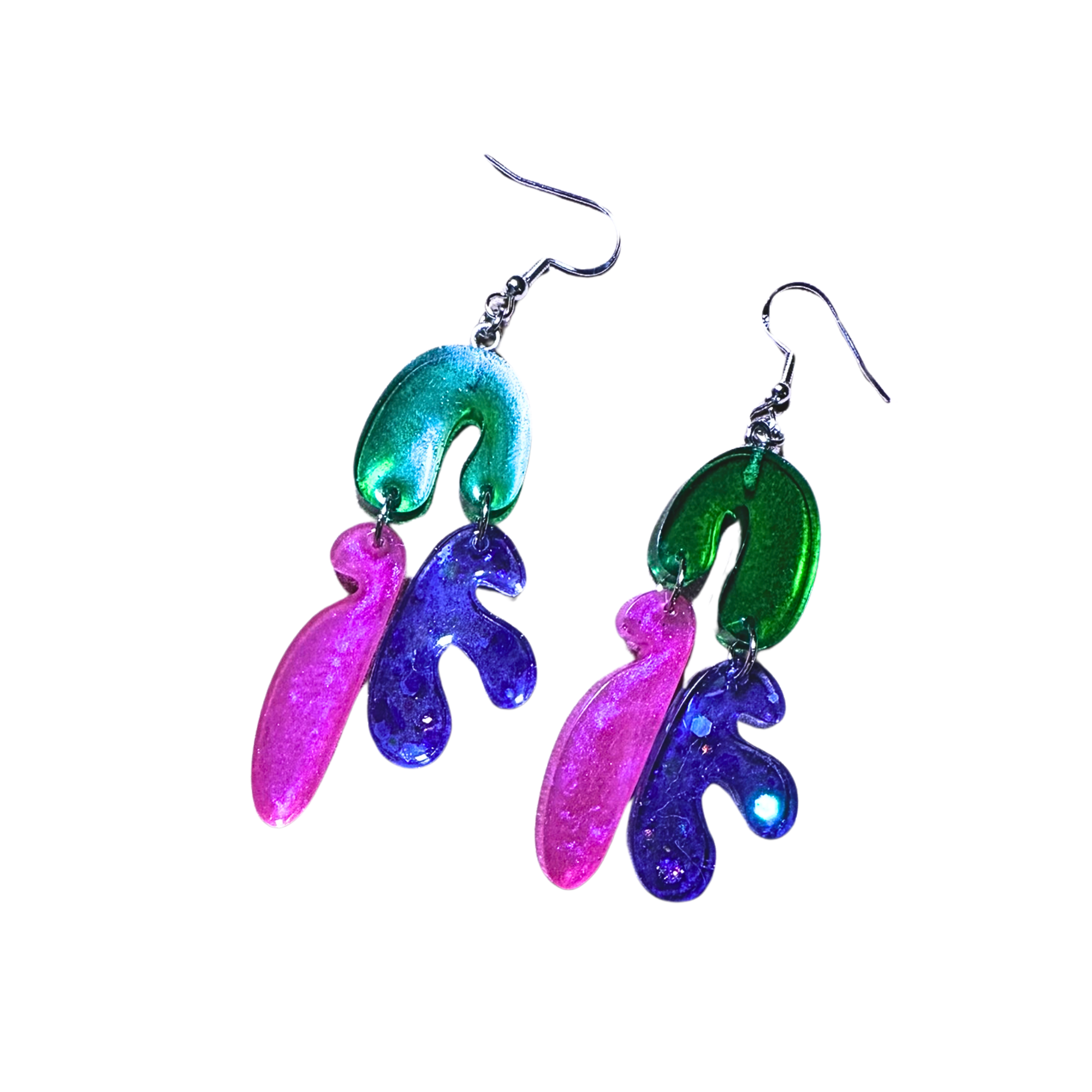 abstract blob statement earrings